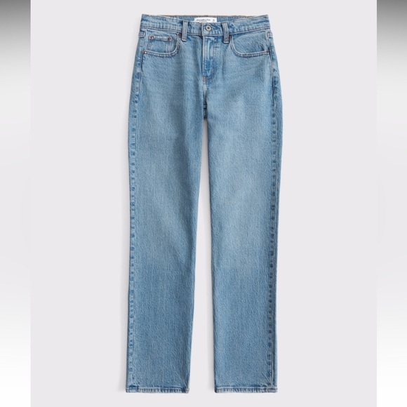 Abercrombie & Fitch Denim - Abercrombie The 90s Straight Leg Mid Rise Jean Women’s Size 27 Light Wash Jeans